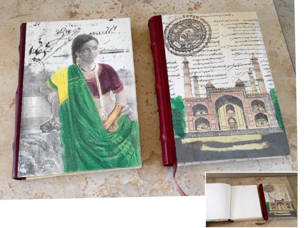 Indian Lady Notebook With Leather Spine